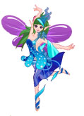 this is cutie fairy wearing blue dress pretty one